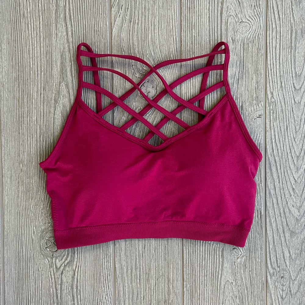 Zenana Outfitters Dark Pink Bra-let with Padding Size Small
